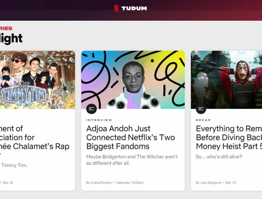 Netflix lancia Tudum: anteprime, novità e contenuti esclusivi